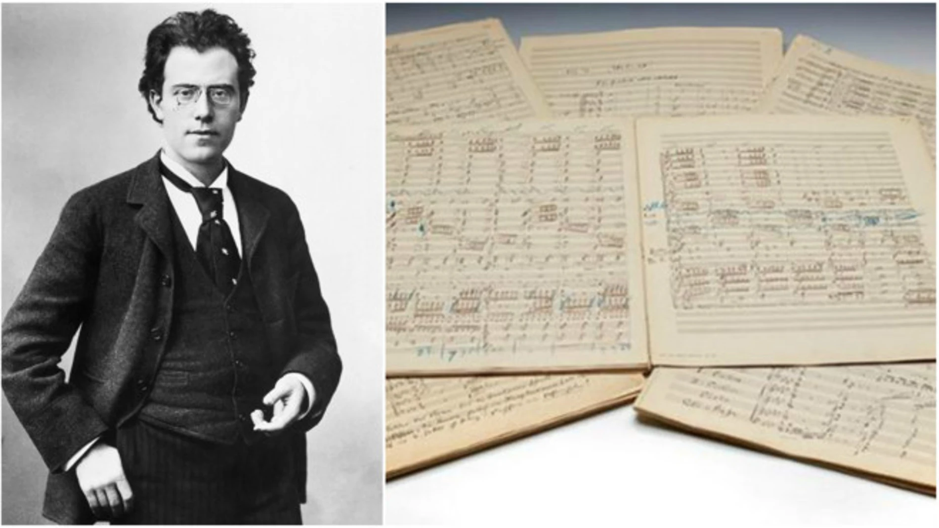 Partitura original de la Sinfonía Nº 2 "Resurrección", de Gustav Mahler Partitura original de la Sinfonía Nº 2 "Resurrección", de Gustav Mahler