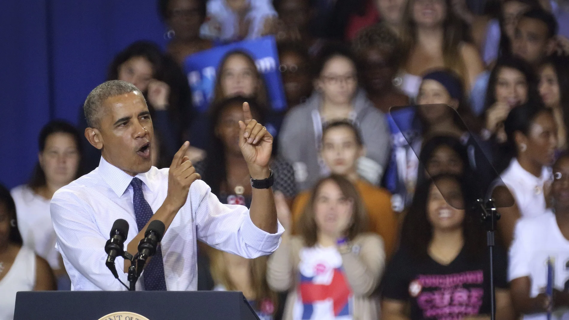 Barack Obama en un mitin en Florida. Barack Obama en un mitin en Florida.