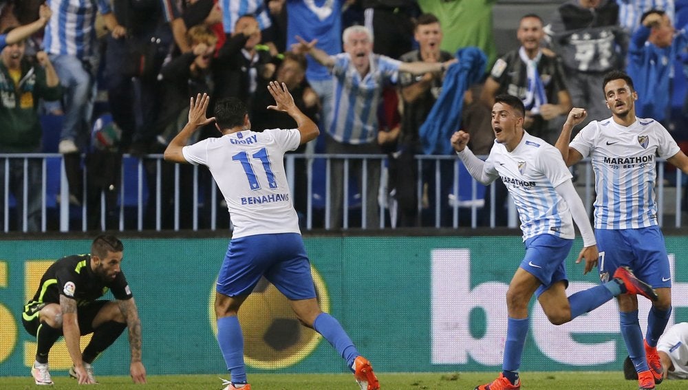Pablo Fornals celebra un gol ante el Sporting