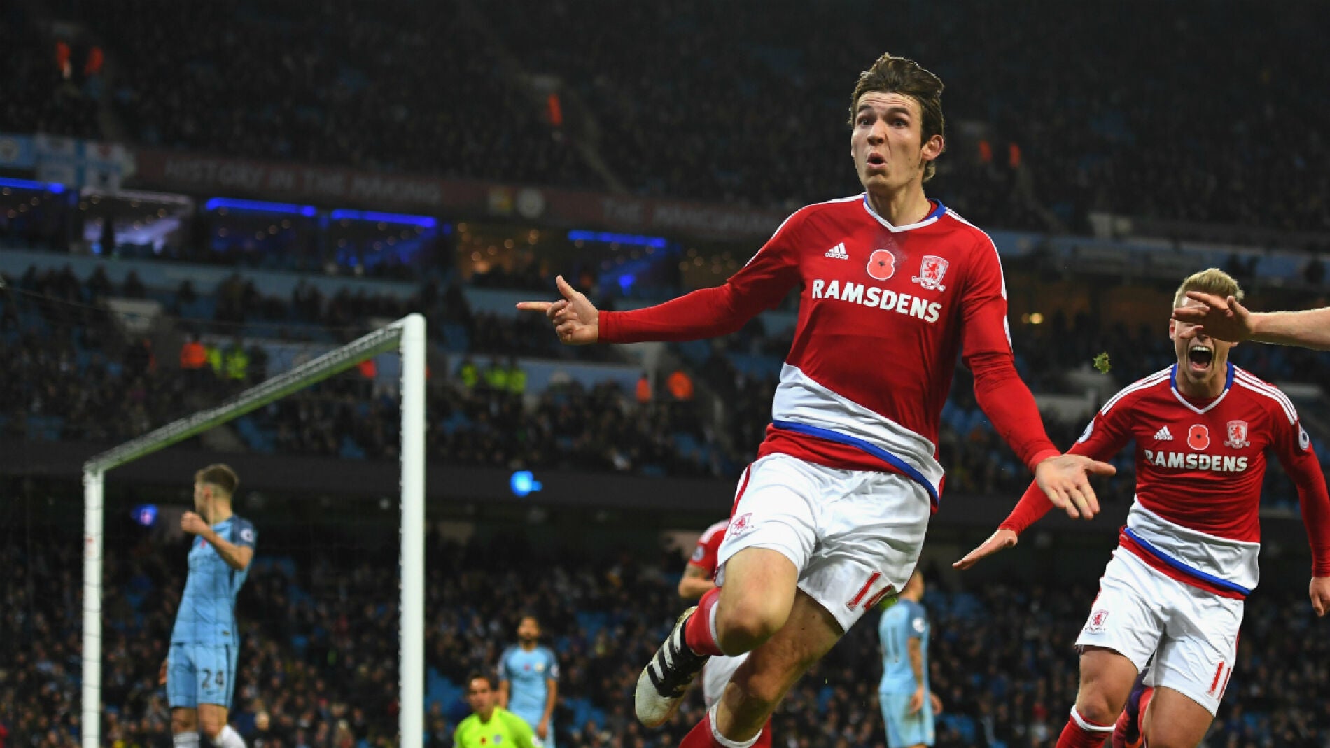 El Middlesbrough celebra un gol ante el City