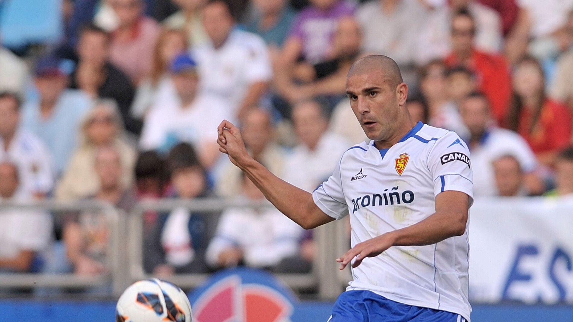 Carlos Aranda, en un partido con el Real Zagaroza