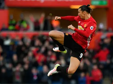 Ibrahimovic celebra un gol Ibrahimovic celebra un gol