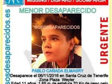 Niño desaparecido en Santa Cruz de Tenerife