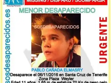 Niño desaparecido en Santa Cruz de Tenerife Niño desaparecido en Santa Cruz de Tenerife