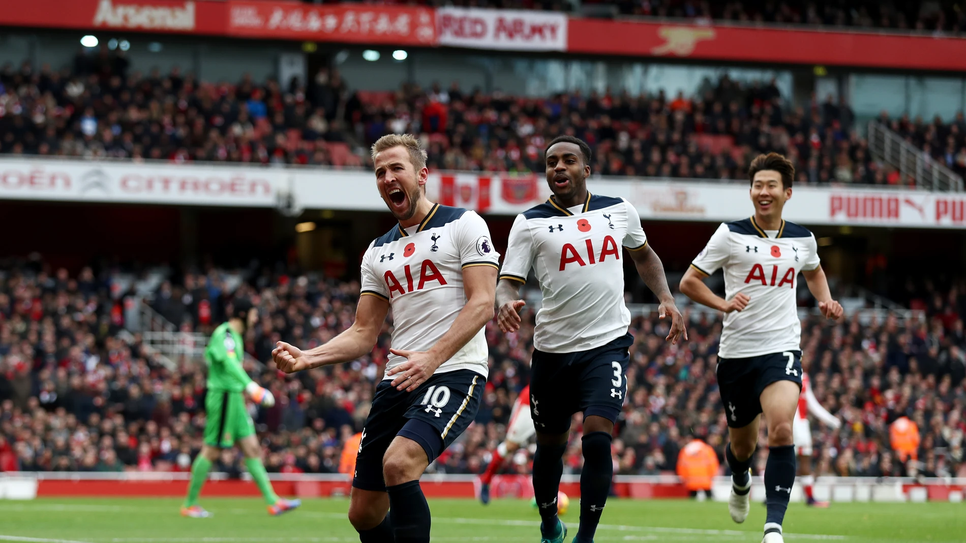 Harry Kane celebra su gol con el Tottenham Harry Kane celebra su gol con el Tottenham