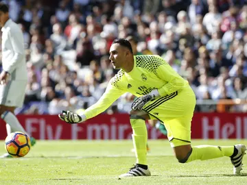 El portero costarricense Keylor Navas, durante un partido con el Real Madrid El portero costarricense Keylor Navas, durante un partido con el Real Madrid