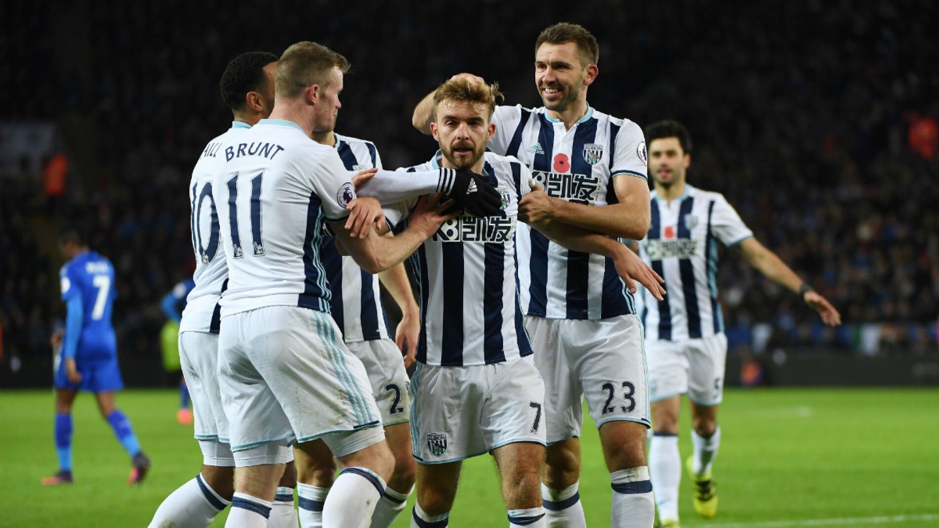 El WBA celebra un gol