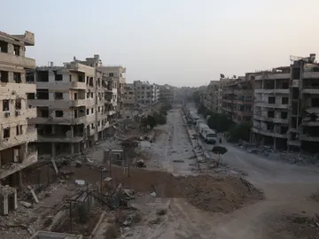 Ataques en Harasta, en Siria Ataques en Harasta, en Siria