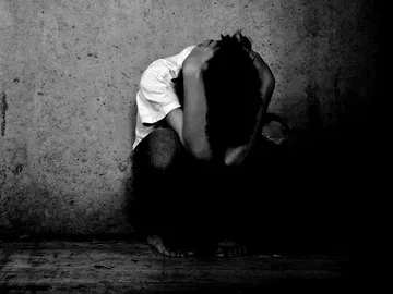 Recreación de una escena de maltrato infantil Recreación de una escena de maltrato infantil