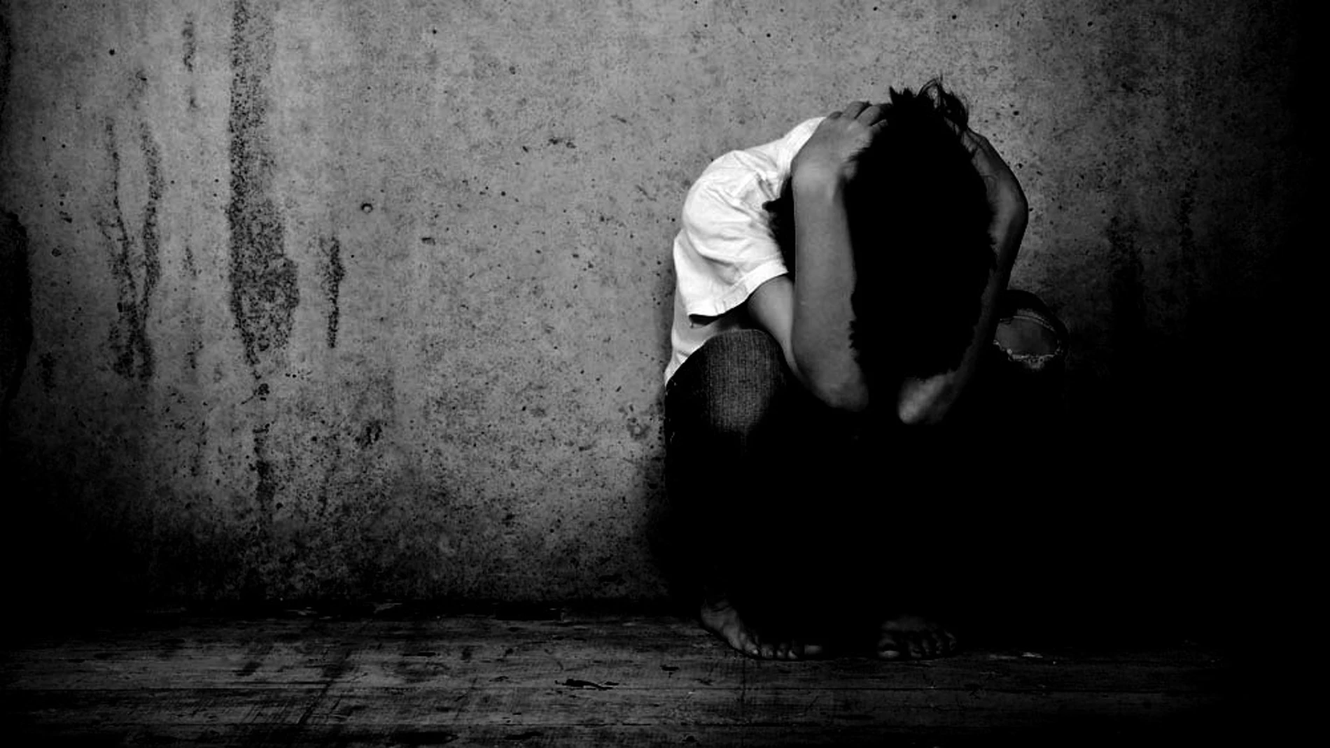 Recreación de una escena de maltrato infantil Recreación de una escena de maltrato infantil