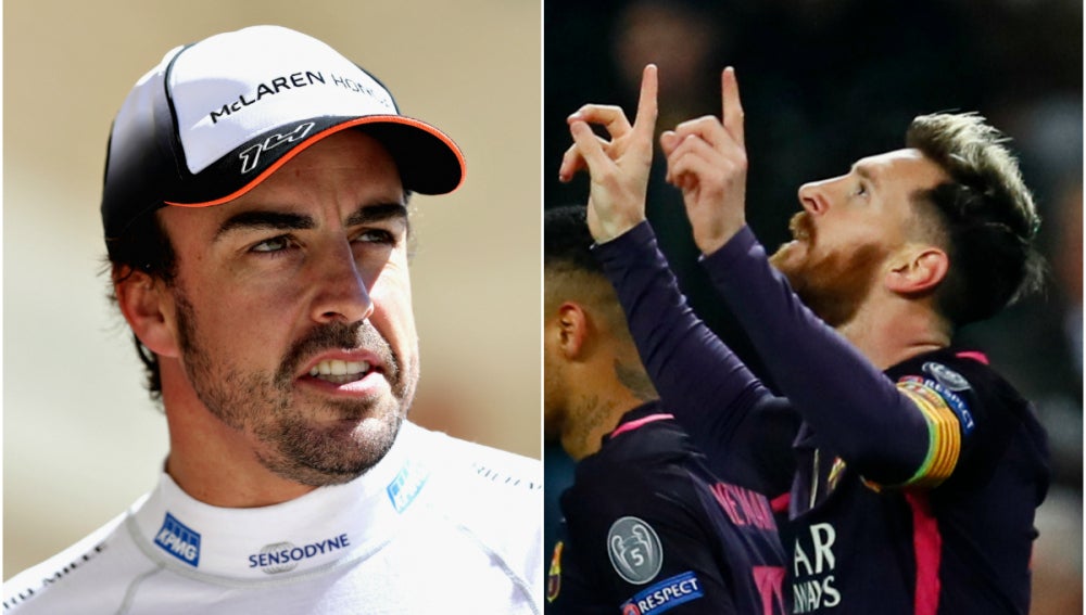 Fernando Alonso y Leo Messi