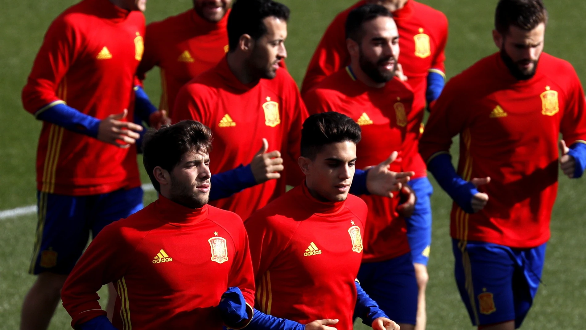 Marc Bartra, durante el entrenamiento de la Selección Marc Bartra, durante el entrenamiento de la Selección