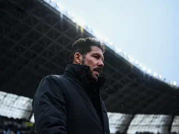 Simeone, en un partido con el Atlético Simeone, en un partido con el Atlético