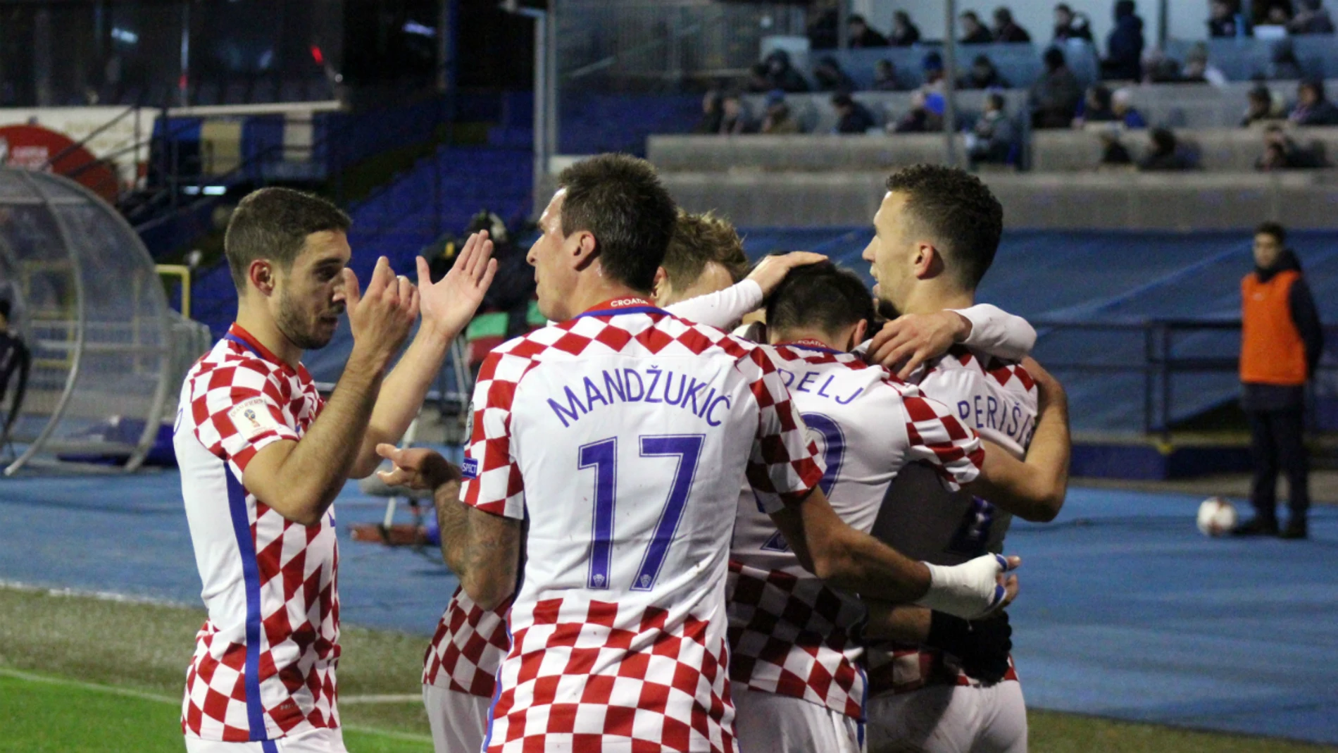 Los jugadores de Croacia celebran un gol Los jugadores de Croacia celebran un gol