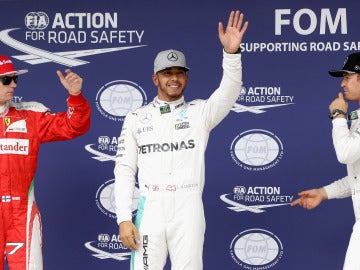Raikkonen, Hamilton y Rosberg, los tres primeros en el GP de Brasil