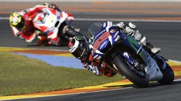 Jorge Lorenzo, durante el GP de Cheste