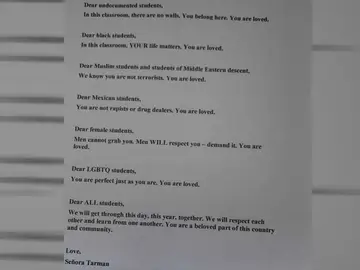 Carta viral de una profesora de EEUU tras la victoria de Trump Carta viral de una profesora de EEUU tras la victoria de Trump