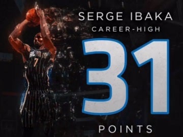 Serge Ibaka logra su récord anotador en la NBA