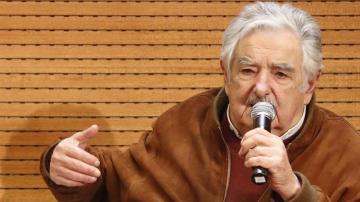 Mujica en el Palacio de Cibeles, este lunes 