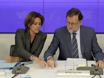 María Dolores de Cospedal, junto a Mariano Rajoy