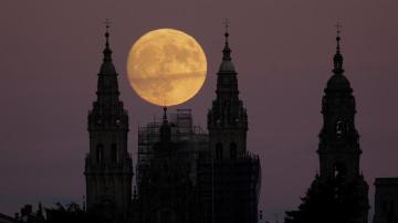 Superluna en Santiago de Compostela 