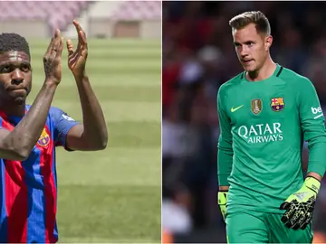 Umtiti y Ter Stegen Umtiti y Ter Stegen