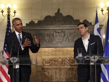 Barack Obama y Alexis Tsipras