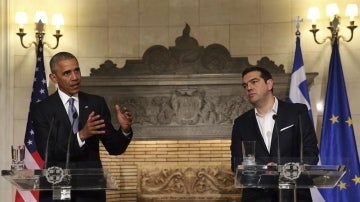 Barack Obama y Alexis Tsipras