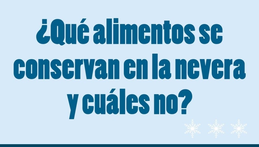 Alimentos que van a la nevera