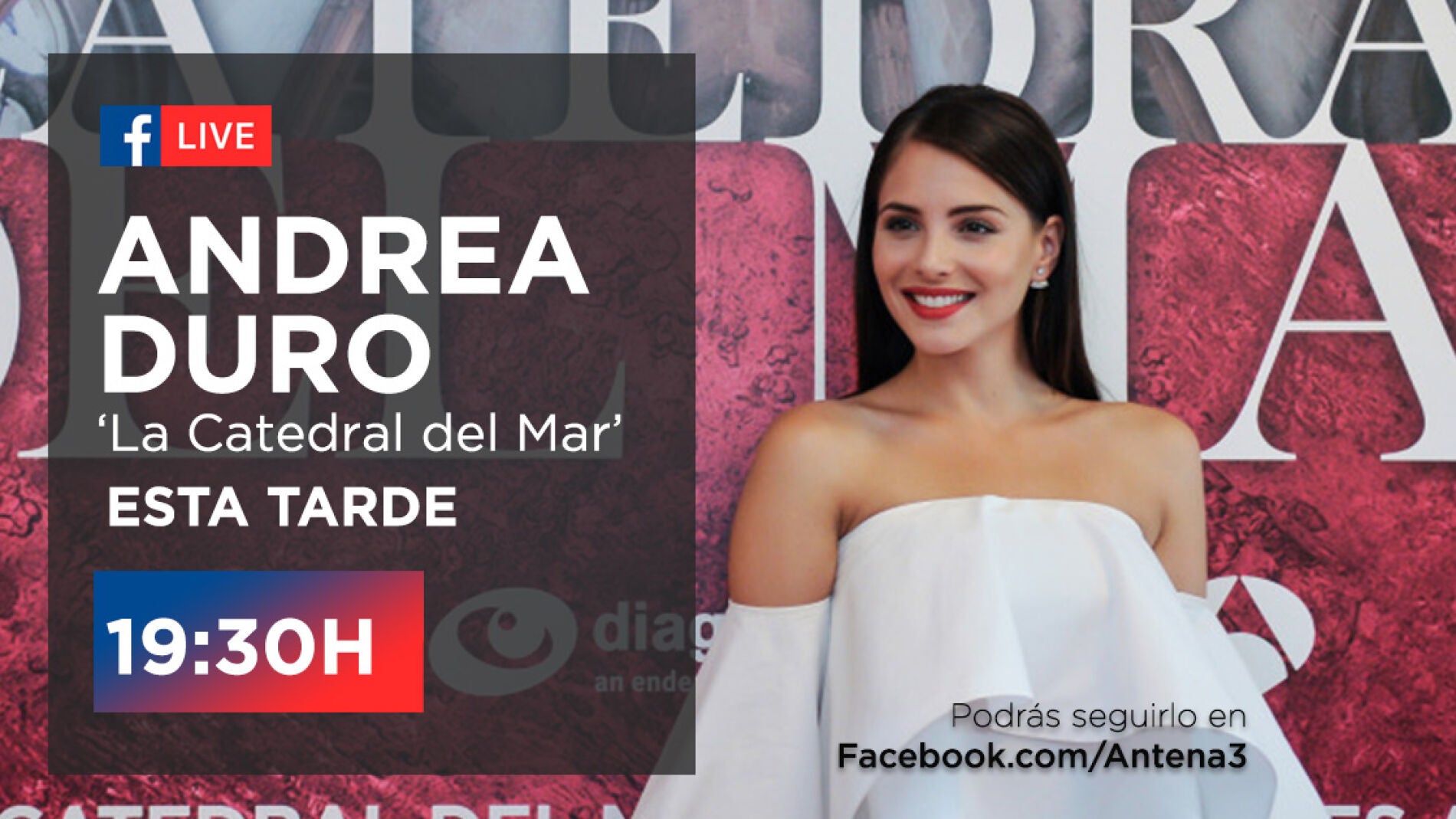 Andrea Duro estar&aacute; en directo en Facebook Live