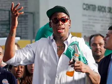El exjugador de la NBA Dennis Rodman El exjugador de la NBA Dennis Rodman