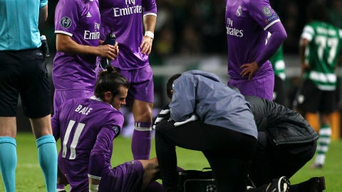 Gareth Bale cae lesionado en el Jos&eacute; Alvalade