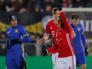 Thiago, durante el partido contra el Rostov