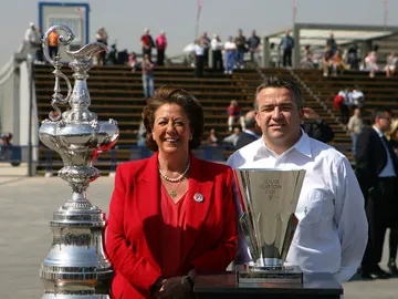 Rita Barberá, en la entrega de una Copa América de Vela Rita Barberá, en la entrega de una Copa América de Vela