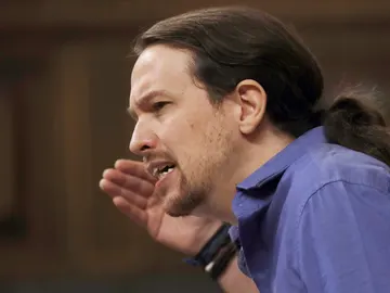 Pablo Iglesias, durante una intervención en el Congreso de los Diputados Pablo Iglesias, durante una intervención en el Congreso de los Diputados