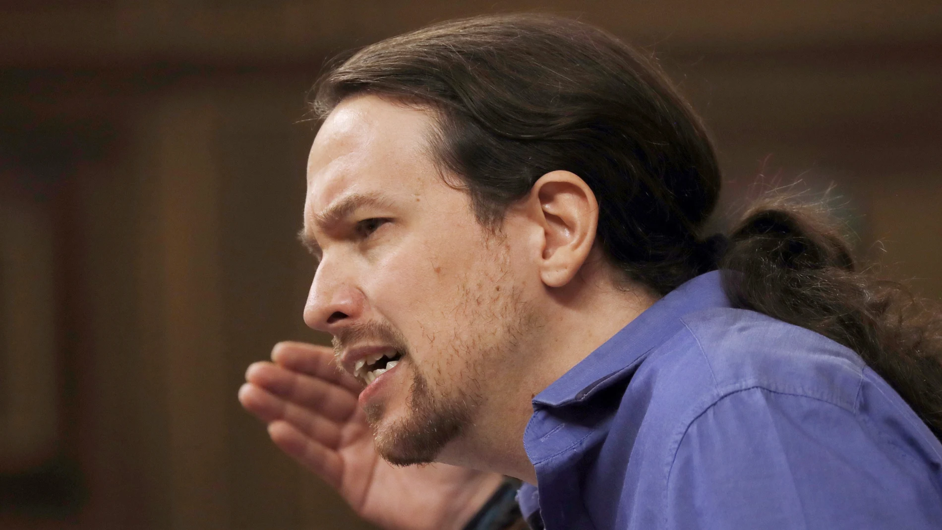 Pablo Iglesias, durante una intervención en el Congreso de los Diputados Pablo Iglesias, durante una intervención en el Congreso de los Diputados