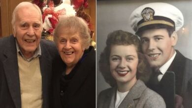 Una pareja de ancianos celebra su 73 aniversario recreando su primera cita