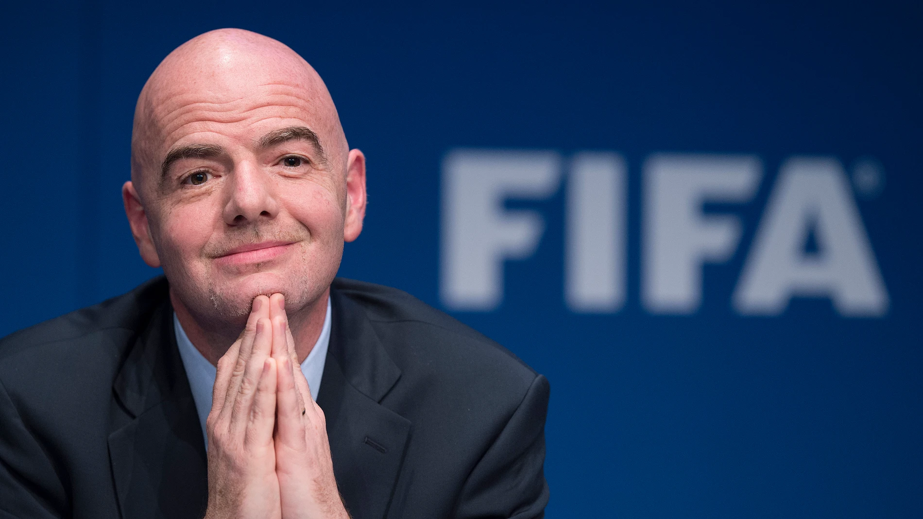 Infantino en una rueda de prensa de FIFA Infantino en una rueda de prensa de FIFA