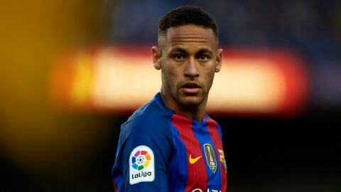 Neymar, durante un partido con el Barcelona