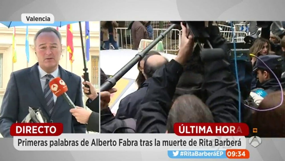 Alberto Fabra reacciona a la muerte de Rita Barbera