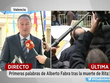Alberto Fabra reacciona a la muerte de Rita Barbera Alberto Fabra reacciona a la muerte de Rita Barbera
