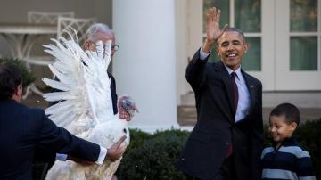 Obama en el tradicional indulto del pavo