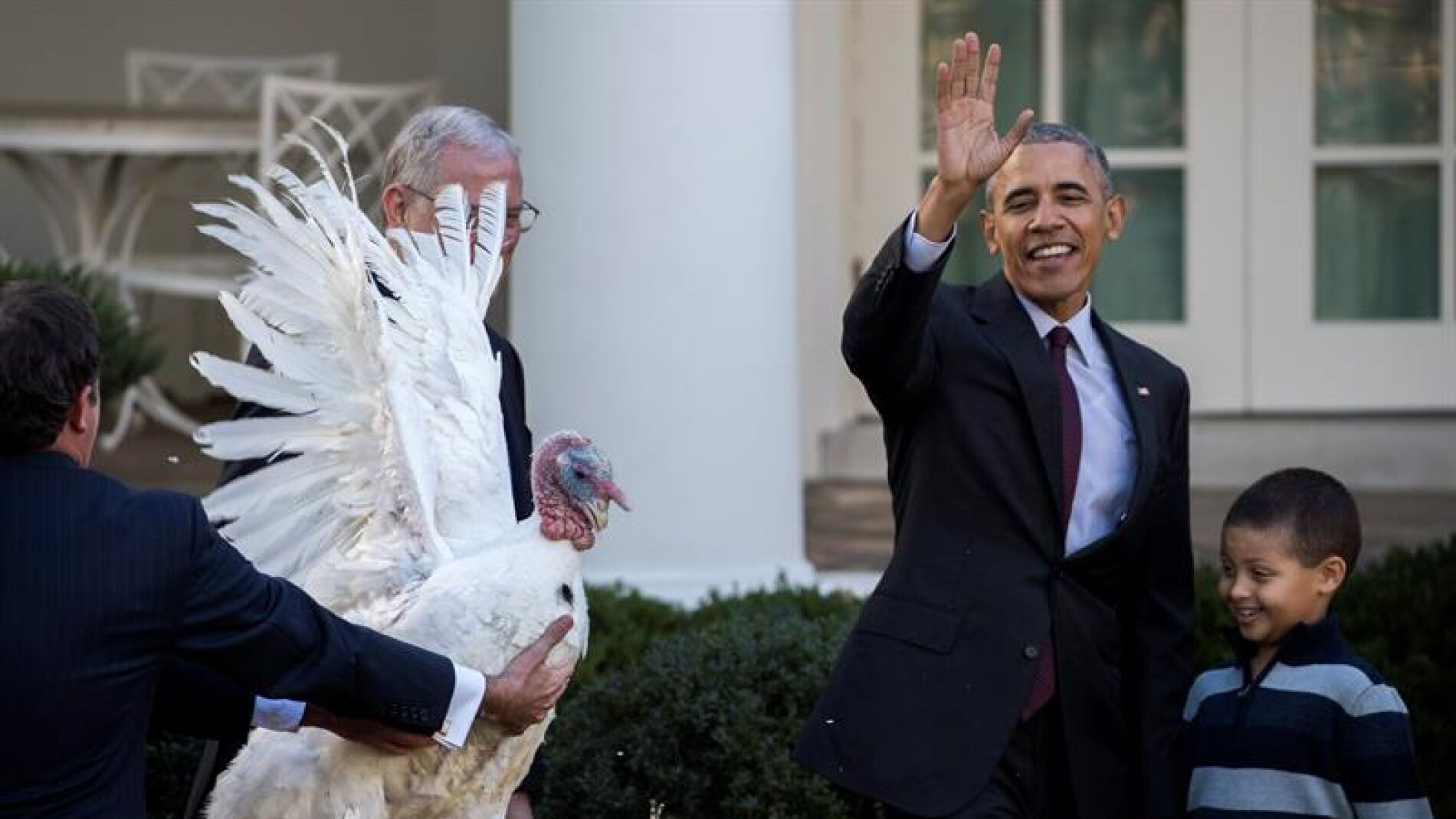 Obama en el tradicional indulto del pavo