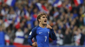 Griezmann celebra un gol con Francia