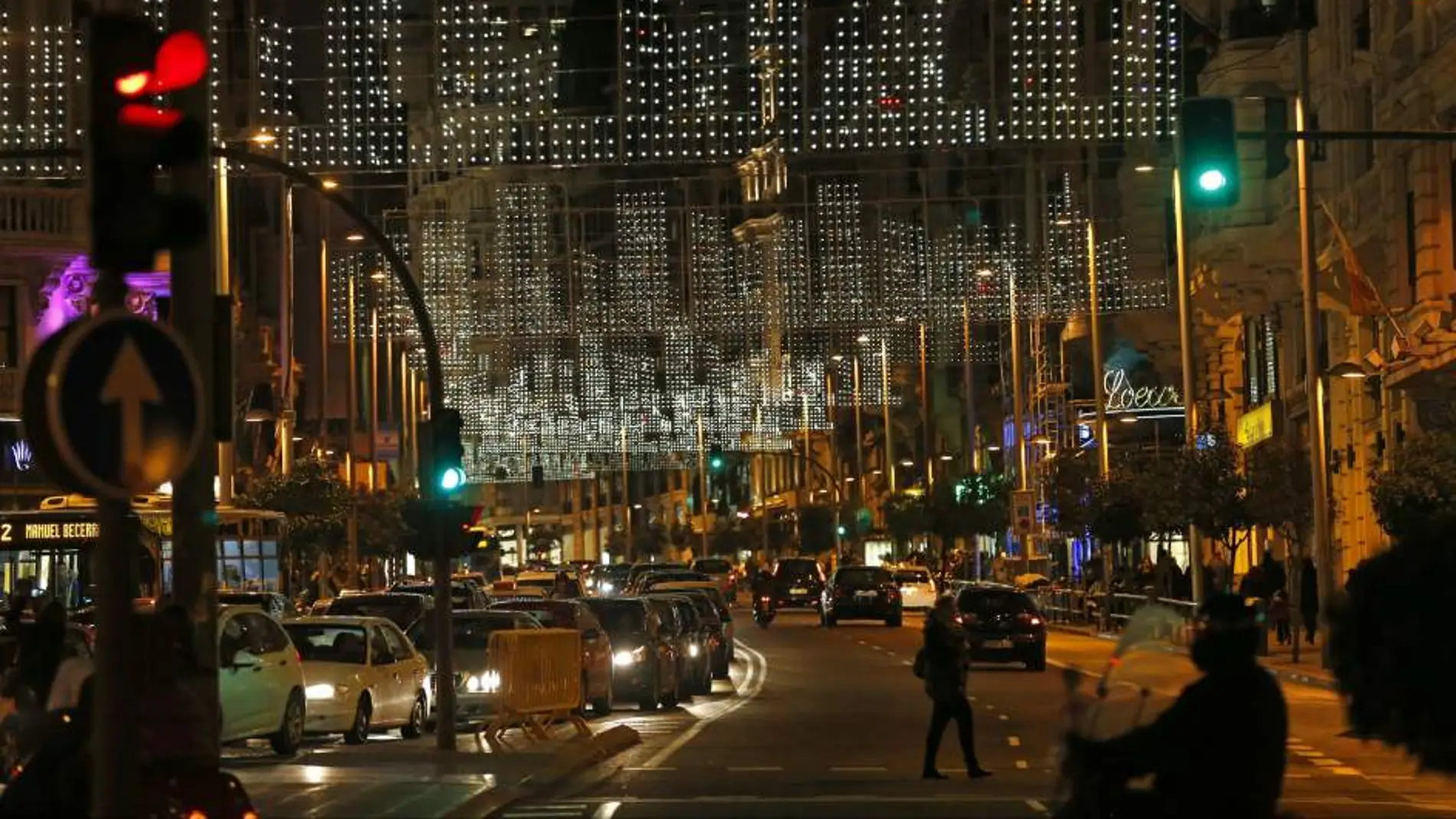 Gran Vía de Madrid iluminada por Navidad Gran Vía de Madrid iluminada por Navidad
