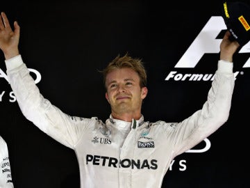 Rosberg, en el podio