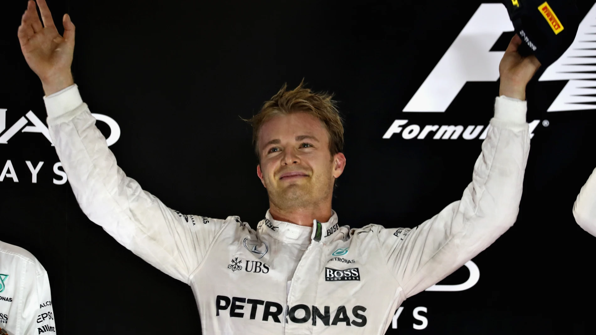 Rosberg, en el podio