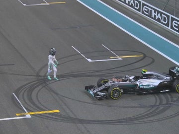 Así dejó Rosberg la pista