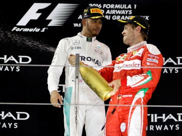 Hamilton y Vettel en Abu Dabi