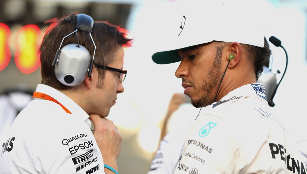 Hamilton, en Yas Marina